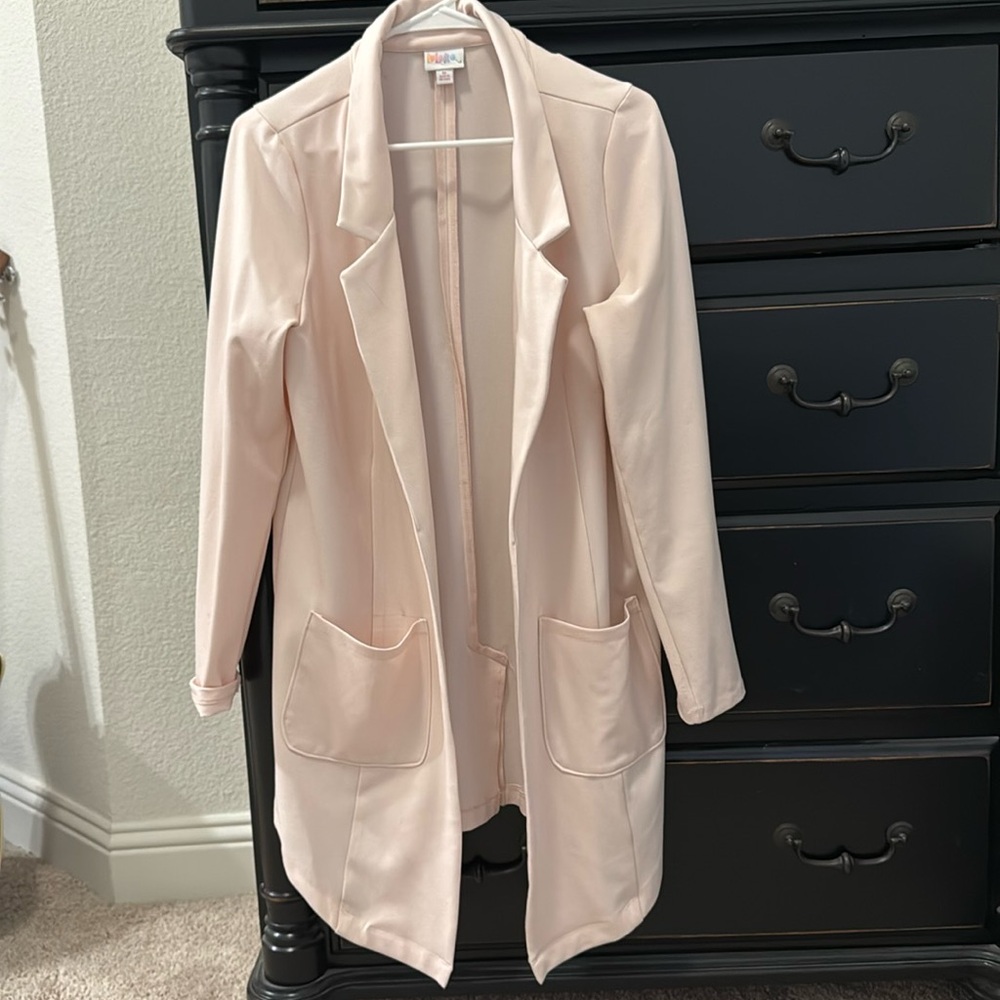 Lularoe light pink long blazer